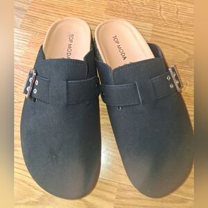 NEW Ladies Black Slip On, Mules , Top Moda, SZ 7